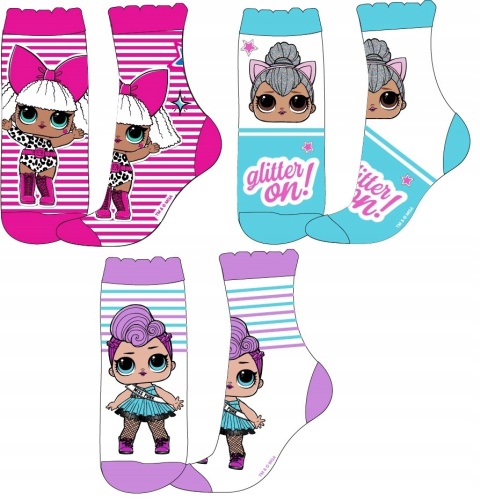 Skarpetki skarpety LOL SURPRISE 3-PAK 23-26