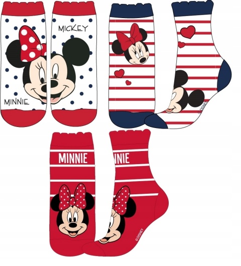 Skarpetki skarpety MYSZKA MINNIE 3-pak 31-34
