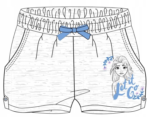 Spodenki szorty KRAINA LODU FROZEN dziecięce 110