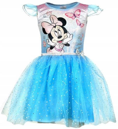 Sukienka MYSZKA MINNIE holograficzna tiul 122