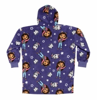 Bluza dziecięca sunddie Koci Domek Gabi pluszowy koc polarowy ponczo 7-12lat