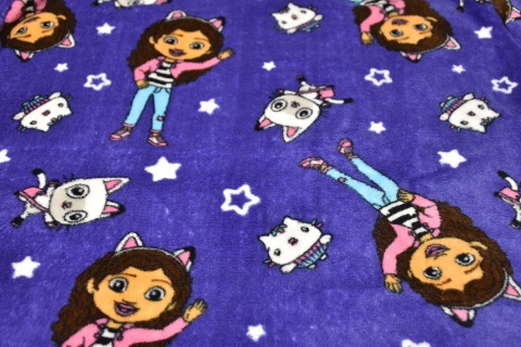 Bluza dziecięca sunddie Koci Domek Gabi pluszowy koc polarowy ponczo 7-12lat