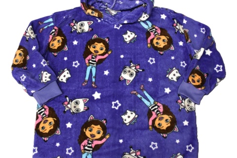 Bluza dziecięca sunddie Koci Domek Gabi pluszowy koc polarowy ponczo 7-12lat