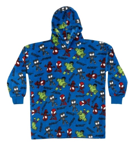 Bluza dziecięca sunddie Spidey pluszowy koc polarowy ponczo 7-12lat