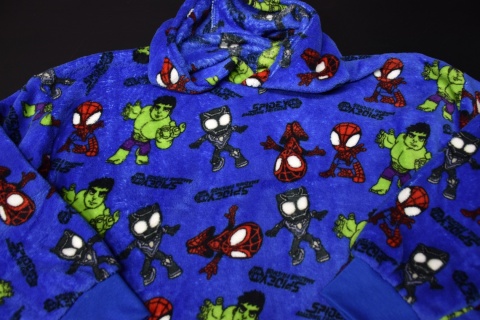 Bluza dziecięca sunddie Spidey pluszowy koc polarowy ponczo 7-12lat