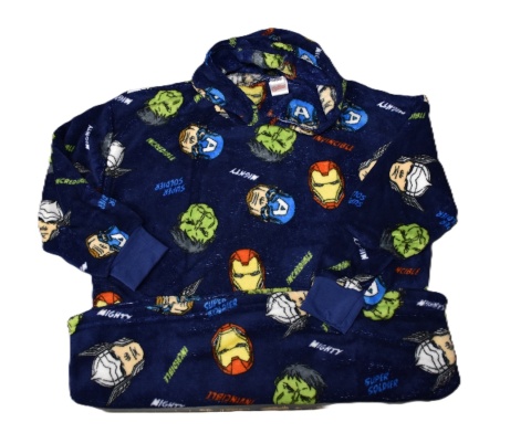 Bluza dziecięca sunddie Avengers pluszowy koc polarowy ponczo 7-12lat