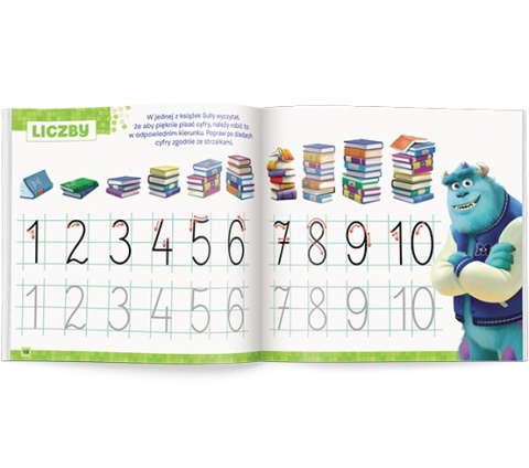 Disney Uczy Classic Auta Elementarz przedszkolaka 5 lat zadania naklejki