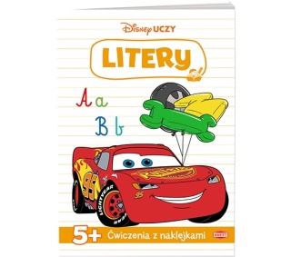 Disney Uczy Litery dla Chłopca Auta Zygzak ćwiczenia z naklejkami 5 lat