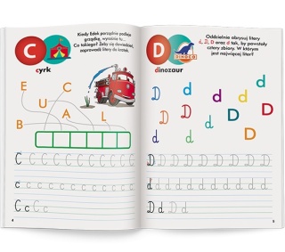 Disney Uczy Litery dla Chłopca Auta Zygzak ćwiczenia z naklejkami 5 lat