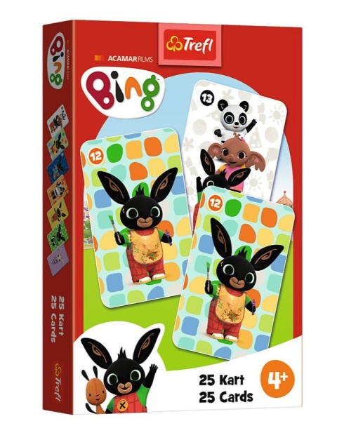 Karty gry czarny Piotruś memo Trefl Królik Bing