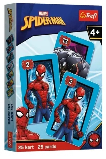 Karty gry czarny Piotruś memo auta Spiderman Trefl