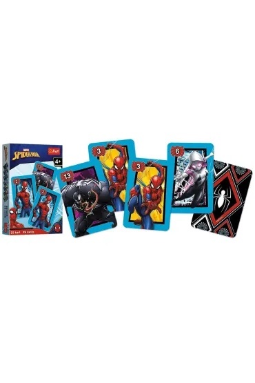 Karty gry czarny Piotruś memo auta Spiderman Trefl