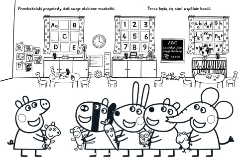 Świnka Peppa Pig kolorowanka Dodaj kolorów 9. Wesołe przedszkole Peppy