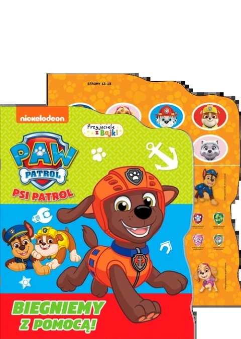 Kolorowanka z naklejkami Psi Patrol. Przyjaciele z Bajki Biegniemy z pomocą