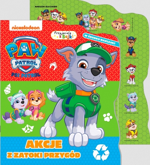 Kolorowanka zadania z naklejkami Psi Patrol Akcje z zatoki przygód