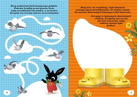 Królik BING kolorowanka zabawy i zadania z naklejkami