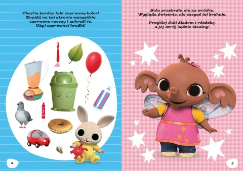 Królik BING kolorowanka zabawy i zadania z naklejkami