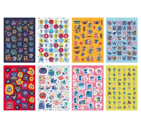 Książeczka z brokatowymi naklejkami nalepki Stich LILO I STITCH A5 8k