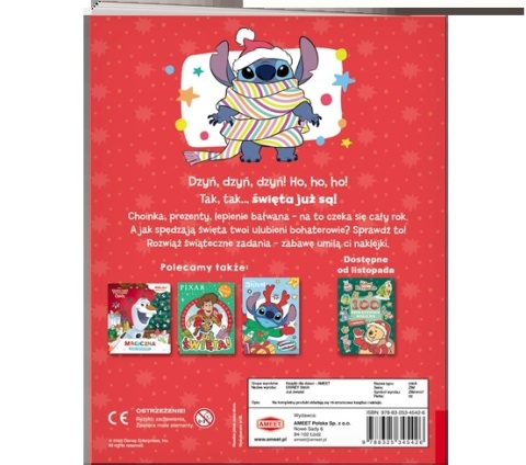 Lilo i Stitch Stich Już Święta zadania z naklejkami