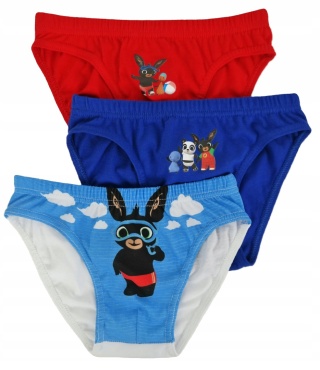 Majtki slipy chłopięce KRÓLIK BING 3-pak r.110-116