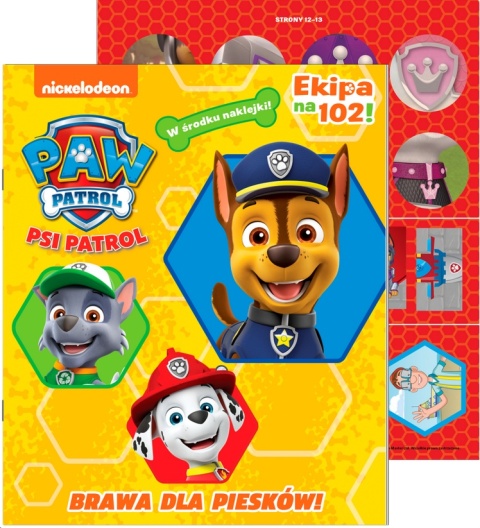 PSI PATROL Brawa dla piesków. zadania z naklejkami Ekipa na 102