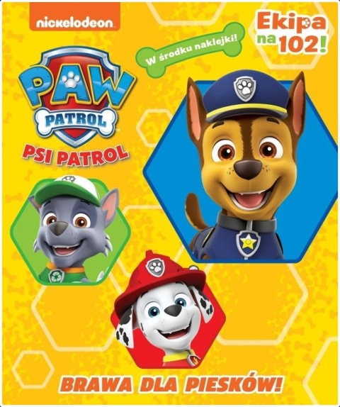PSI PATROL Brawa dla piesków. zadania z naklejkami Ekipa na 102