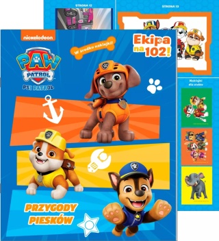 PSI PATROL Przygody piesków zadania z naklejkami Ekipa na 102
