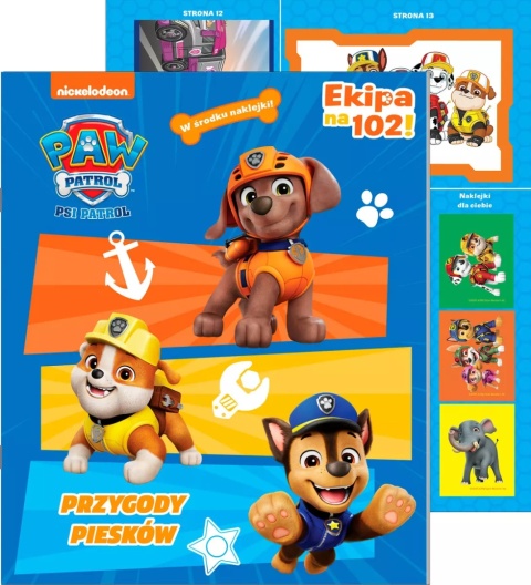 PSI PATROL Przygody piesków zadania z naklejkami Ekipa na 102