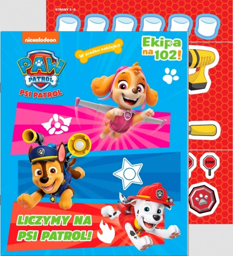 PSI PATROL liczymy na psi patrol zadania z naklejkami Ekipa na 102