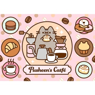 Puzzle Trefl kotki Pusheen w kawiarni 48x34 cm 500 EL 37528