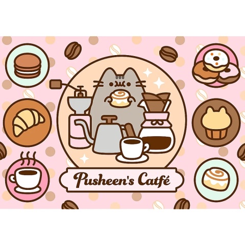 Puzzle Trefl kotki Pusheen w kawiarni 48x34 cm 500 EL 37528