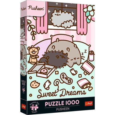 Puzzle Trefl premium kotki Pusheen Sweet dreams 48x68,3 cm 1000 EL 12080