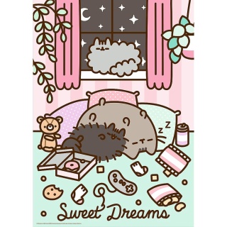 Puzzle Trefl premium kotki Pusheen Sweet dreams 48x68,3 cm 1000 EL 12080