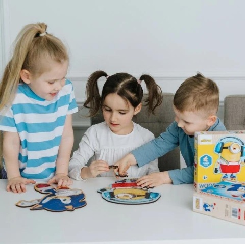 Puzzle drewniane shape unikalne kształty 50 el. Radosny Sonic Trefl