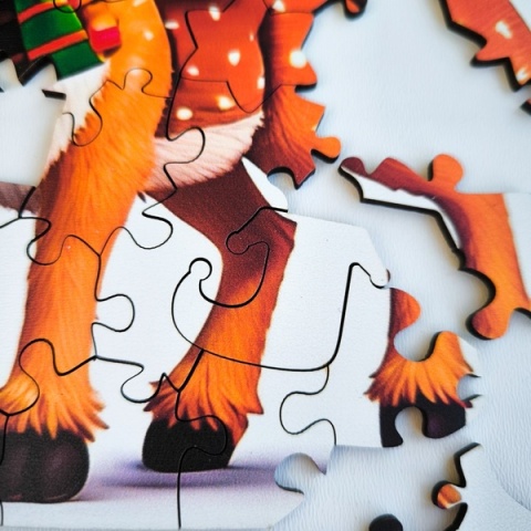 Puzzle drewniane shape świąteczne kształty 50 el. Renifer