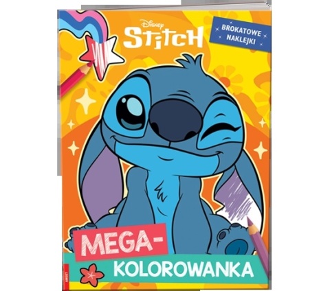 Stich Mega kolorowanka brokatowe naklejki Lilo i Stitch