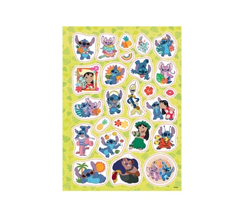 Stich Mega kolorowanka brokatowe naklejki Lilo i Stitch
