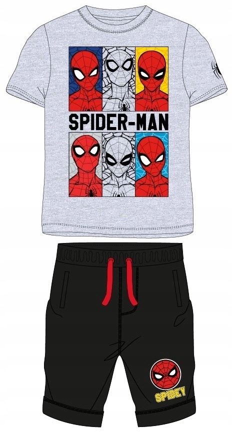 Szorty t-shirt SPIDERMAN komplet letni spodnie 128