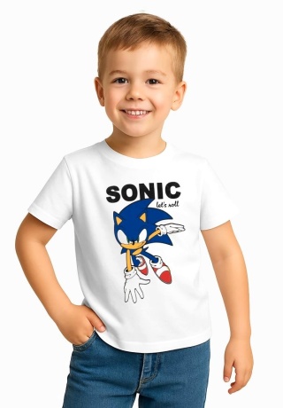 T-shirt koszulka dziecięca Sonic bluzeczka bawełniana 2- pak 122/128