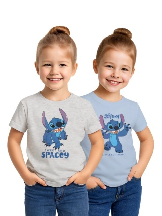 T-shirt koszulka dziecięca Stitch bluzeczka bawełniana 2- pak 110/116