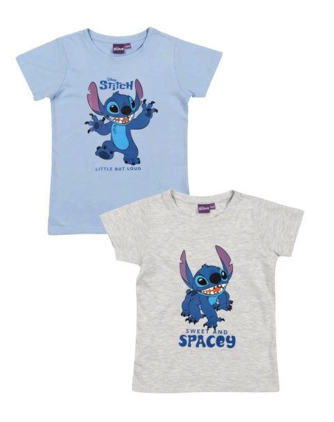 T-shirt koszulka dziecięca Stitch bluzeczka bawełniana 2- pak 134/140