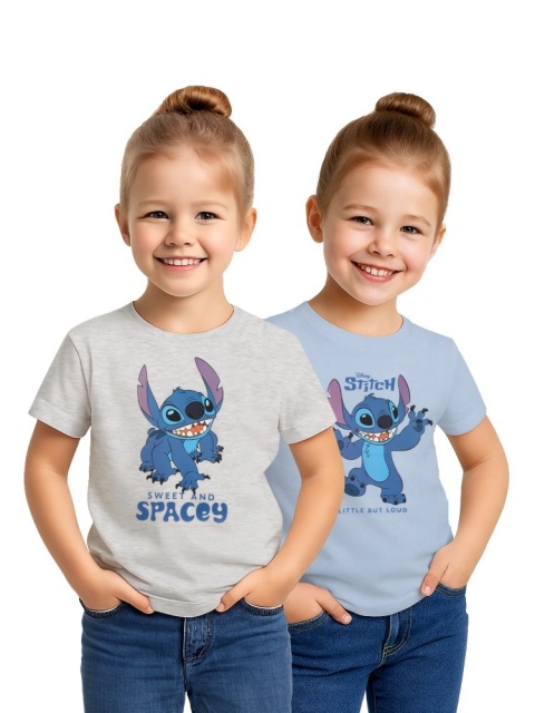 T-shirt koszulka dziecięca Stitch bluzeczka bawełniana 2- pak 134/140