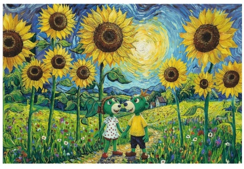 Inspired By Art Spacer wśród słoneczników Trefliki Puzzle Trefl 100 EL