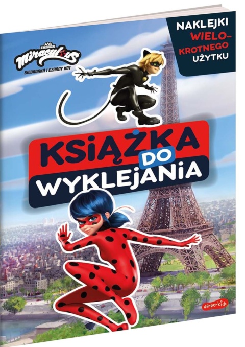 Biedronka i Czarny Kot książka do wyklejania naklejki wielorazowego użytku
