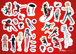 Biedronka i Czarny Kot książka do wyklejania naklejki wielorazowego użytku