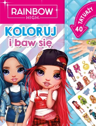 Rainbow High Koloruj i baw się tatuaże kolorowanka z naklejkami