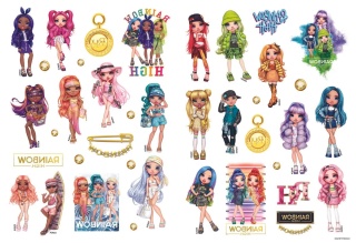 Rainbow High Koloruj i baw się tatuaże kolorowanka z naklejkami