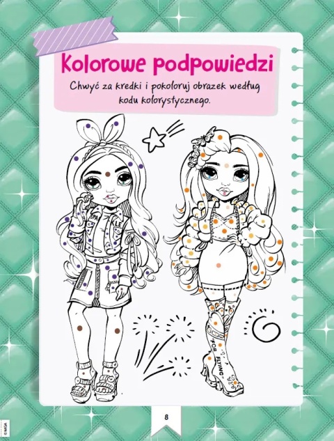 Rainbow High Koloruj i baw się tatuaże kolorowanka z naklejkami