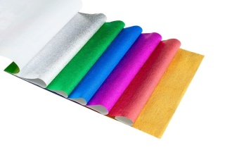 Bibuła marszczona metalizowana zeszyt A4 6 kartek 6 kolorów