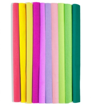 Bibuła marszczona karbowana Happy Color kolory kwiatowe mini 25x200 cm 10 kolorów